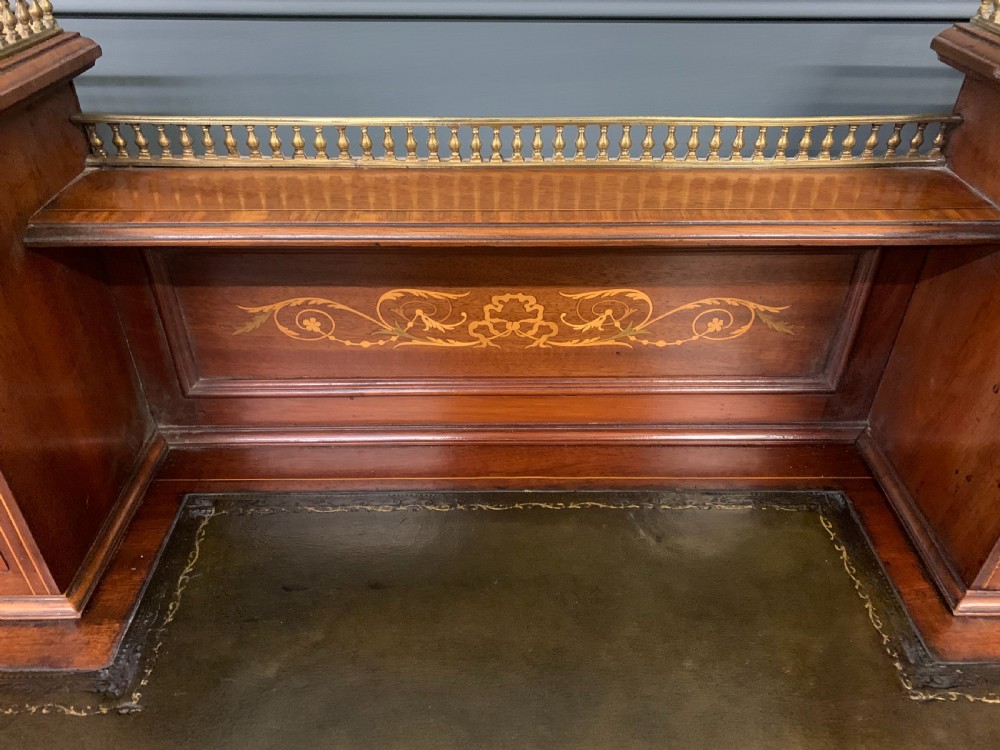 Edwardian Inlaid Mahogany Bonheur Du Jour View XIV