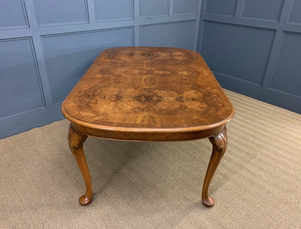 Burr Walnut Dining Suite by Maple and Co View XVII