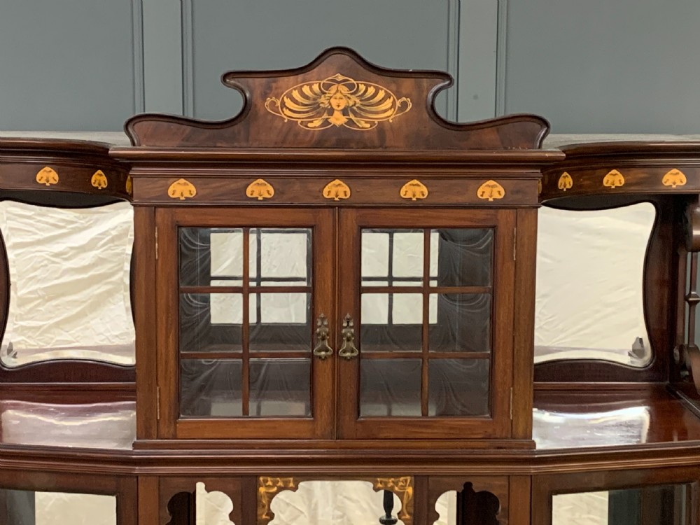 Inlaid Mahogany Art Nouveau Display Cabinet View VII