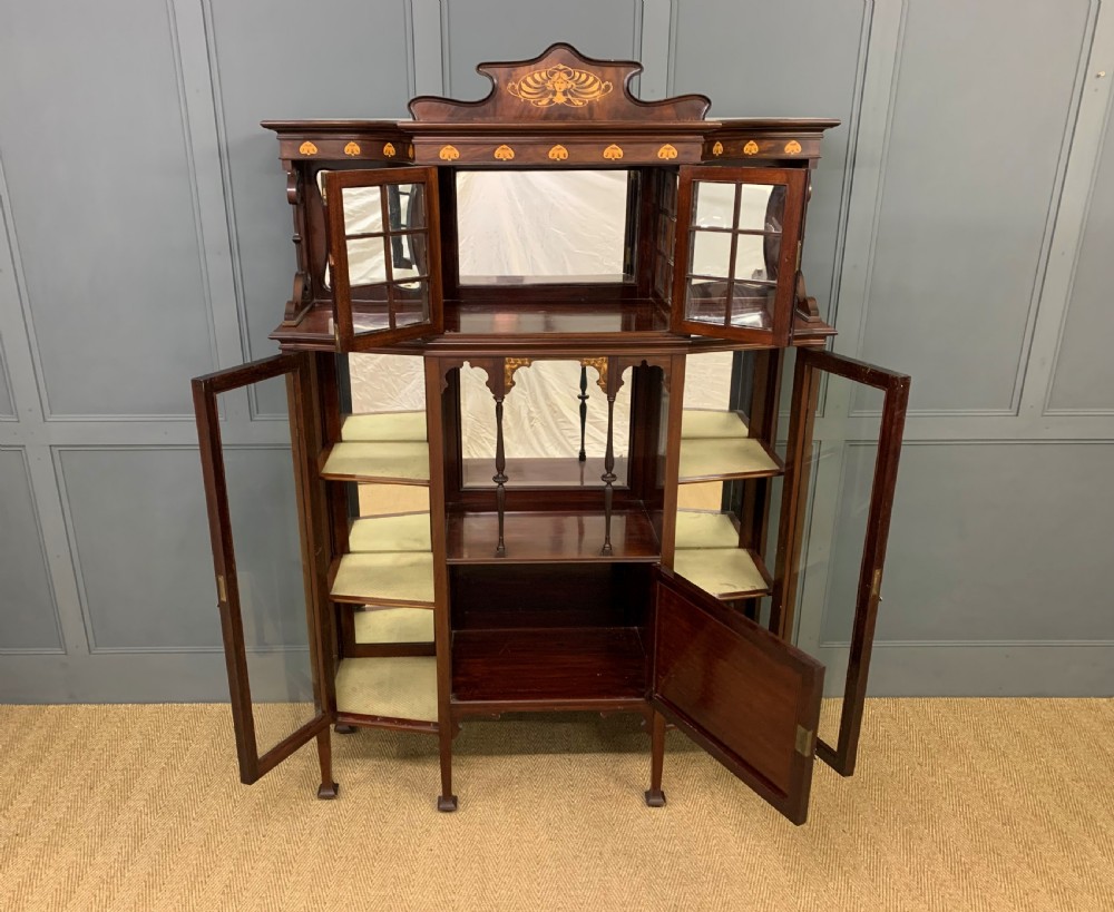 Inlaid Mahogany Art Nouveau Display Cabinet View VIII