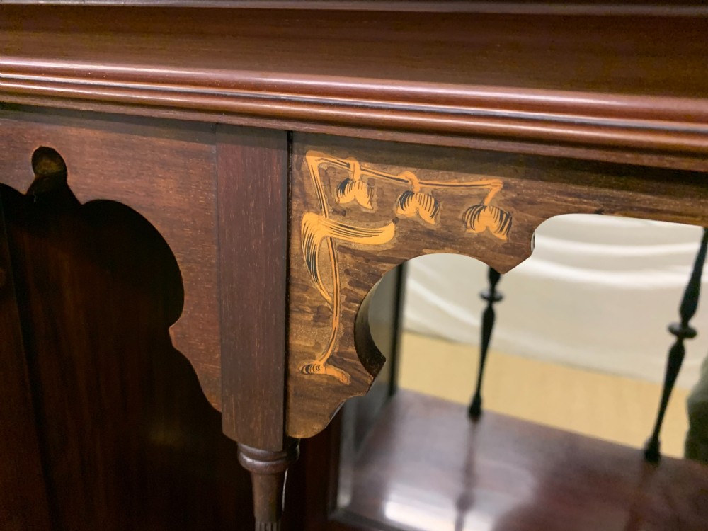 Inlaid Mahogany Art Nouveau Display Cabinet View IX