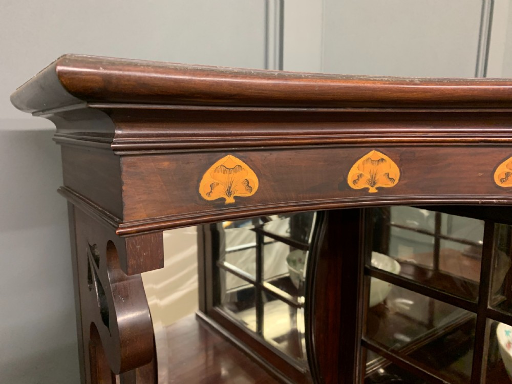 Inlaid Mahogany Art Nouveau Display Cabinet View XI