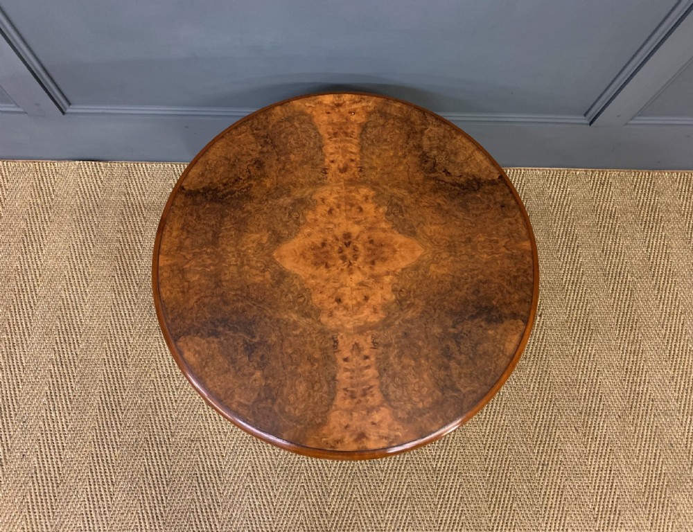 Round Burr Walnut Coffee Table View II