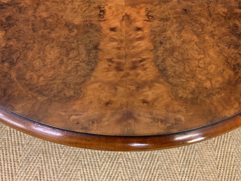 Round Burr Walnut Coffee Table View III