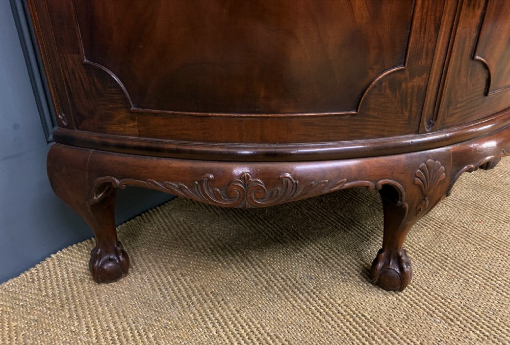 Mahogany Chippendale Style Demi Lune Commode View III