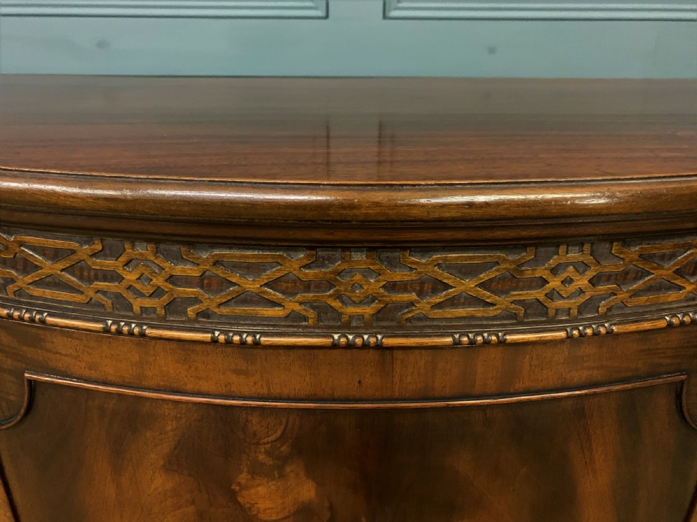 Mahogany Chippendale Style Demi Lune Commode View VII