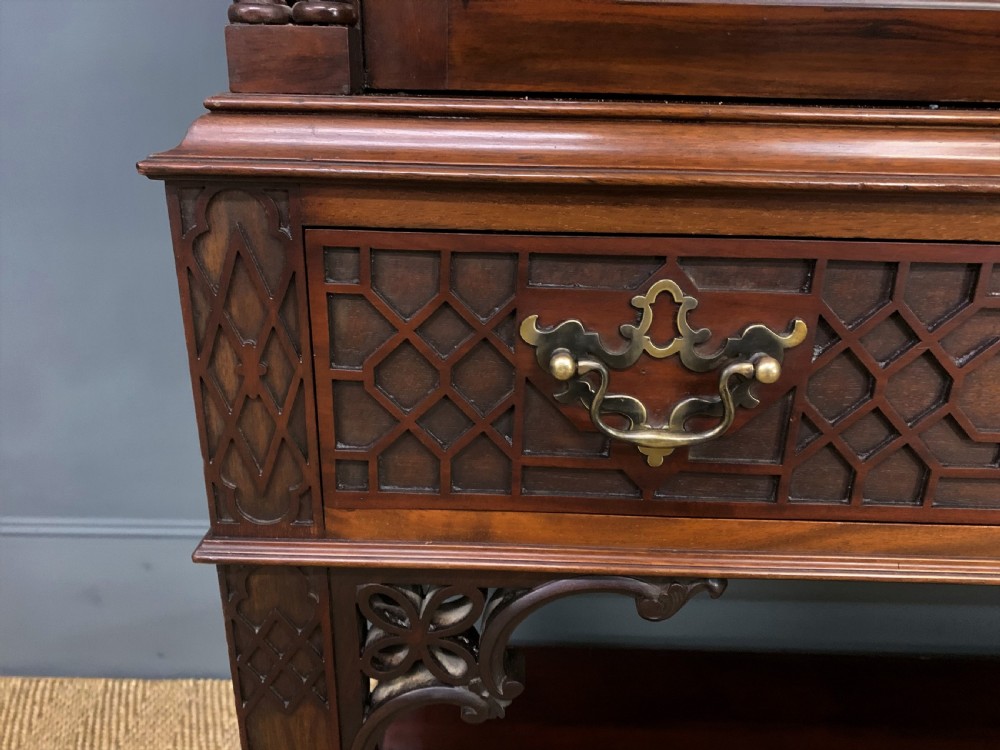 Chippendale Style Mahogany Display Cabinet View III