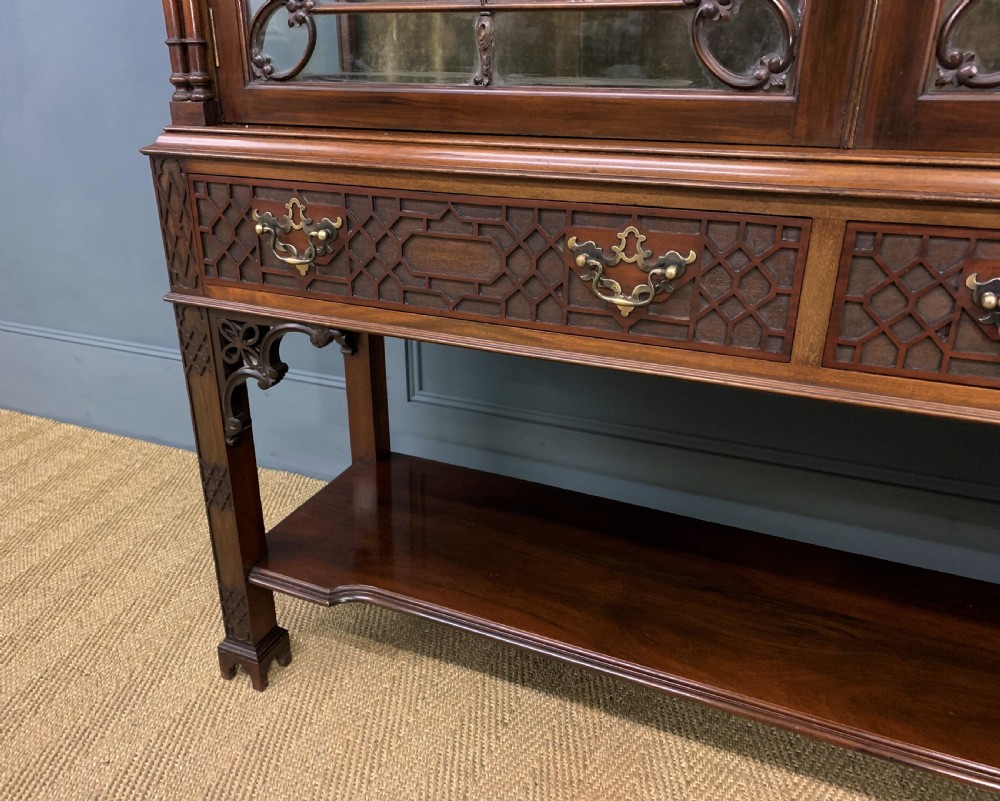 Chippendale Style Mahogany Display Cabinet View VIII
