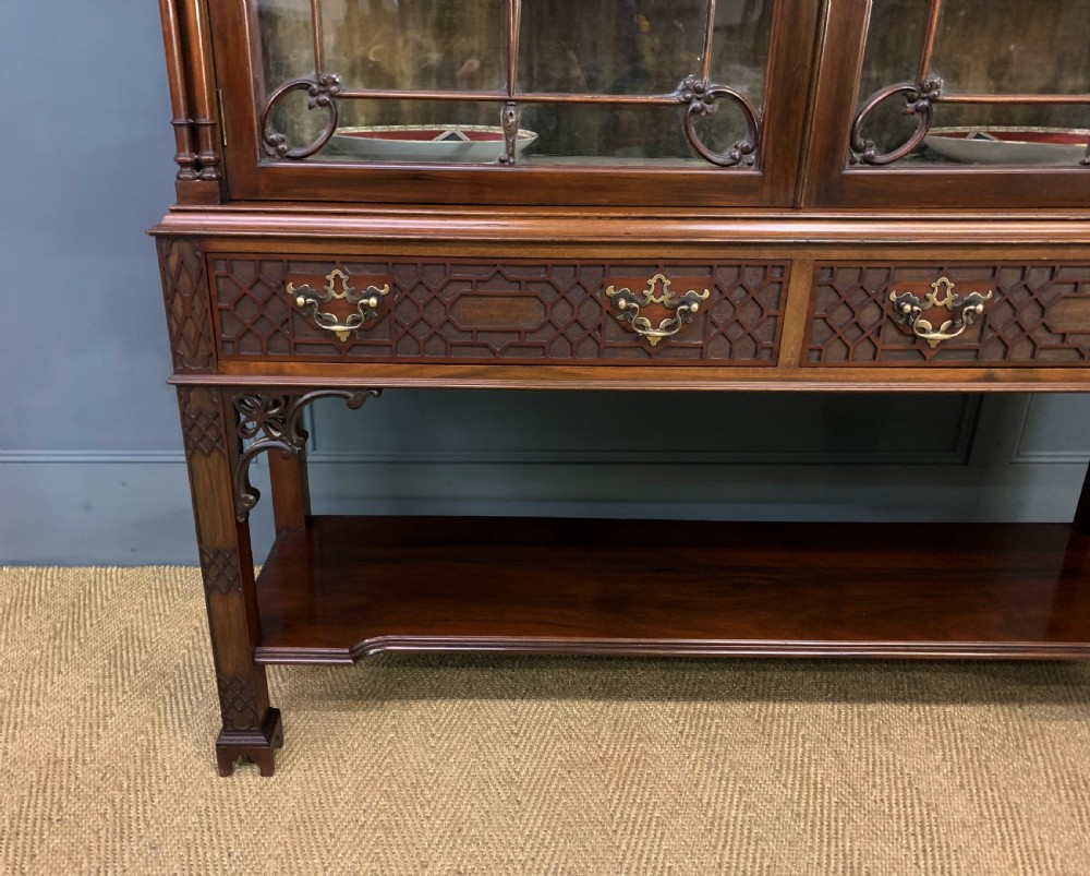 Chippendale Style Mahogany Display Cabinet View XV