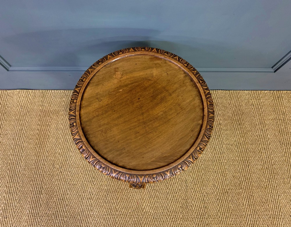Carved Walnut Stand View II