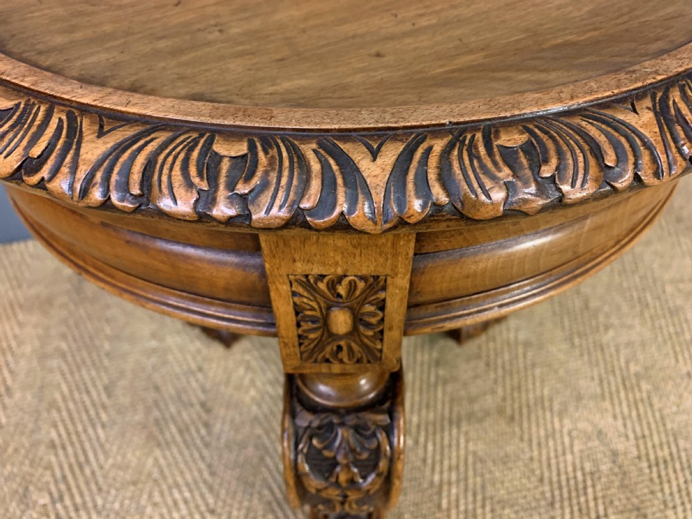 Carved Walnut Stand View III