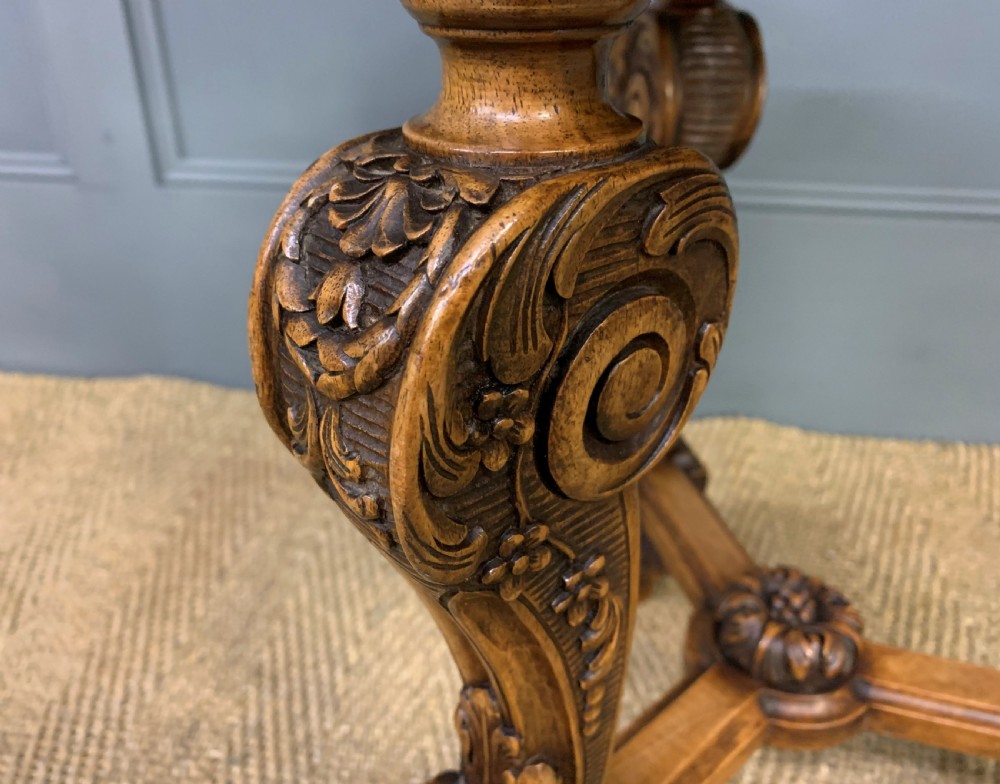 Carved Walnut Stand View V