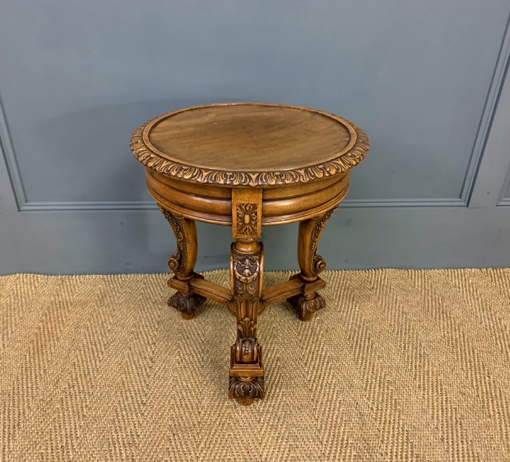 Carved Walnut Stand View VI