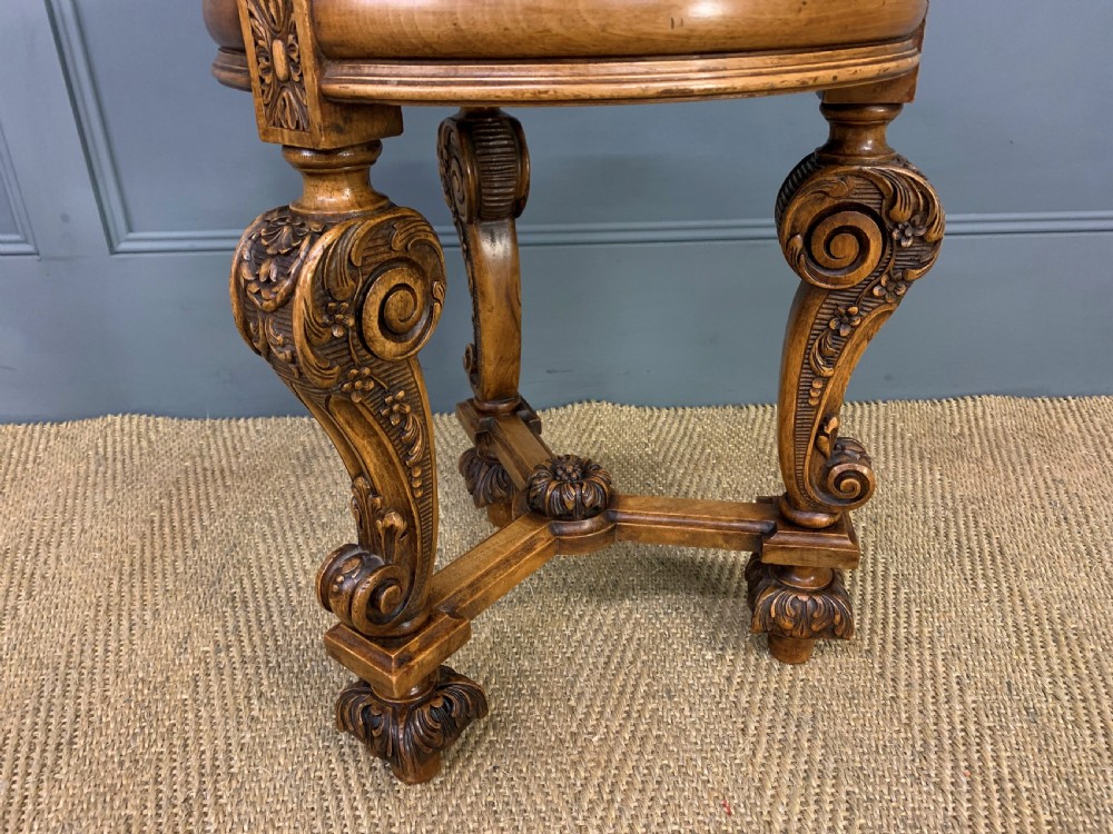 Carved Walnut Stand View VII