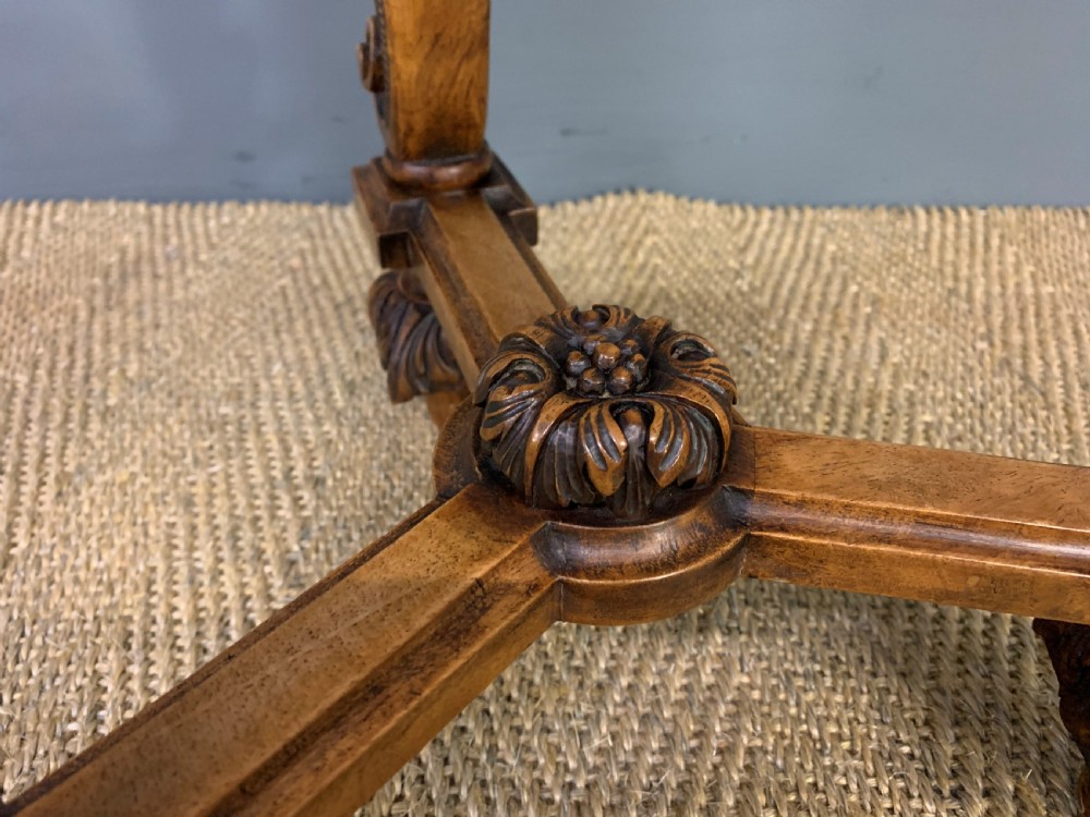 Carved Walnut Stand View VIII