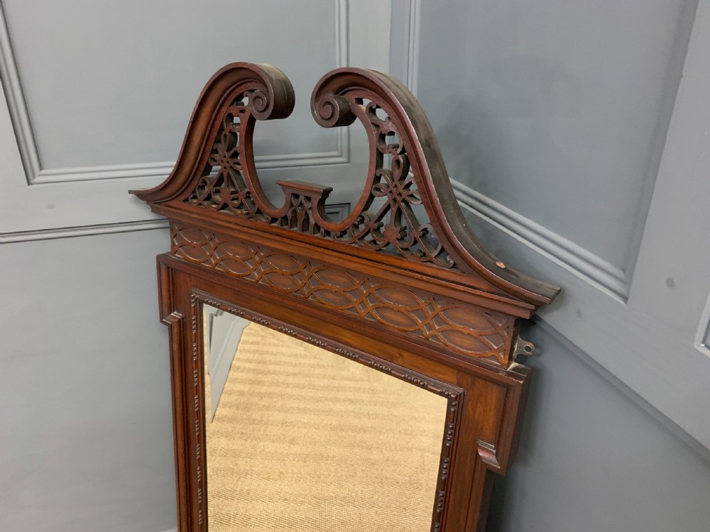 Chippendale Style Mahogany Wall Mirror View VI