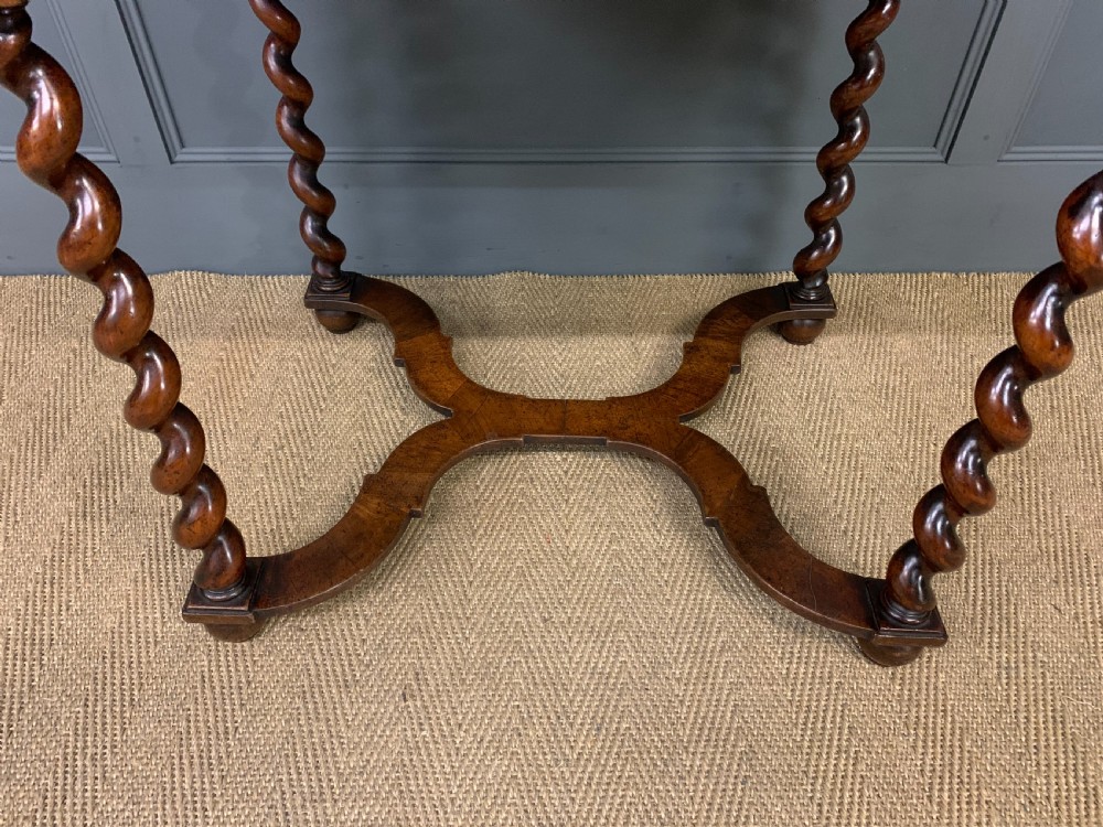 William and Mary Style Burr Walnut Lamp Table View X