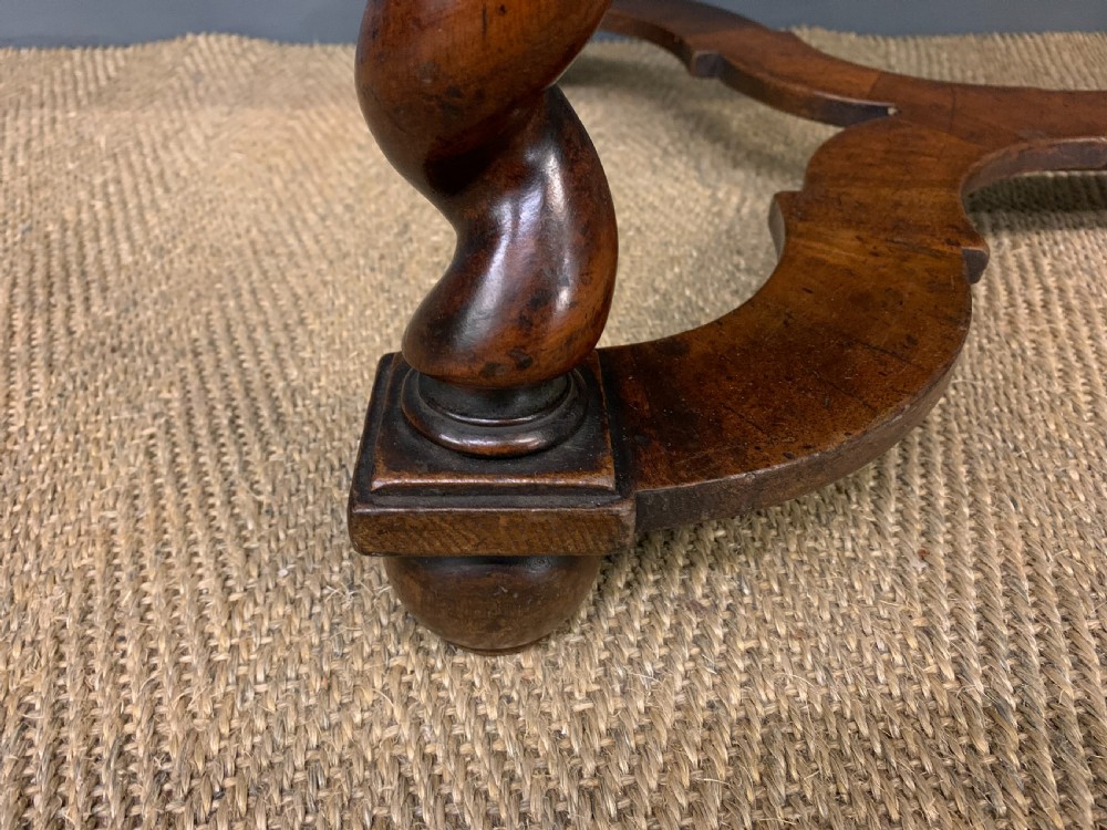 William and Mary Style Burr Walnut Lamp Table View XI