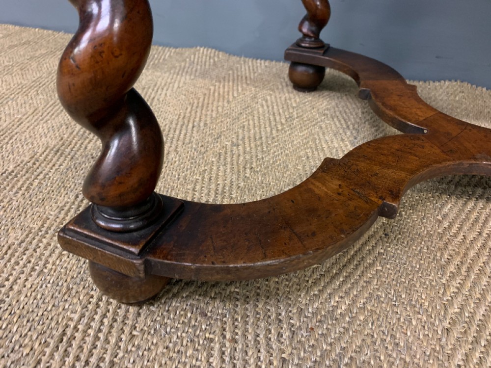 William and Mary Style Burr Walnut Lamp Table View XII