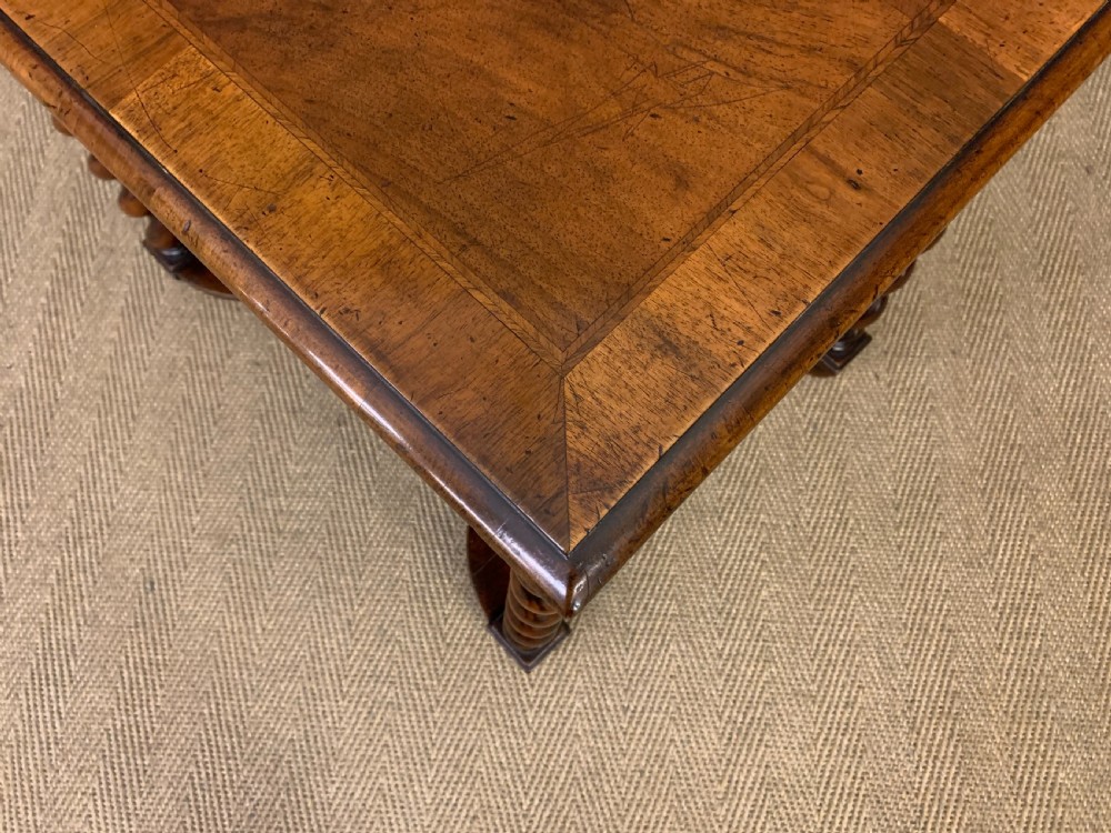William and Mary Style Burr Walnut Lamp Table View XV