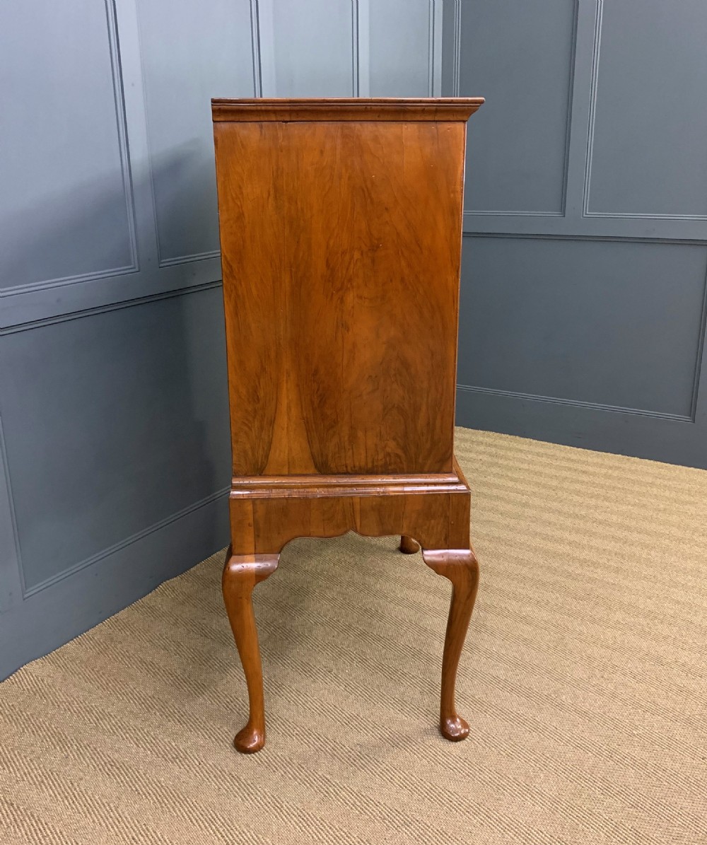 19th Century Burr Walnut Chest on Stand View XIII