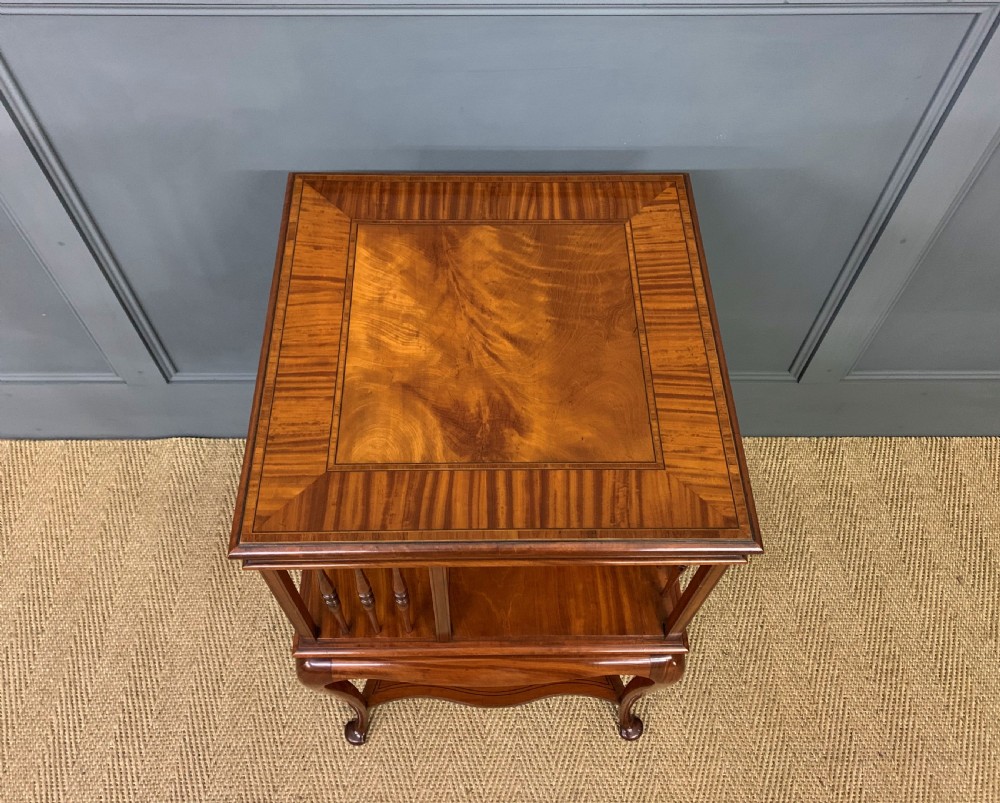 Edwardian Inlaid Satinwood Revolving Bookcase View III
