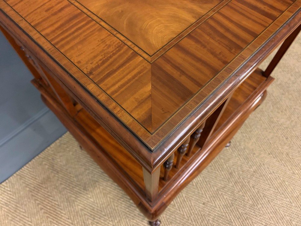 Edwardian Inlaid Satinwood Revolving Bookcase View IV