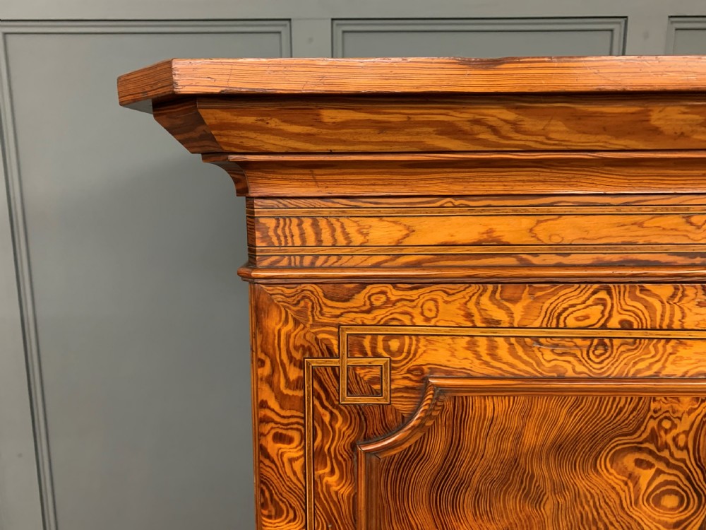 Victorian Inlaid Pine Linen Press by Bell and Coupland View VIII