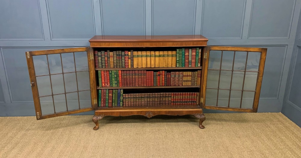 Burr Walnut Bookcase View IX