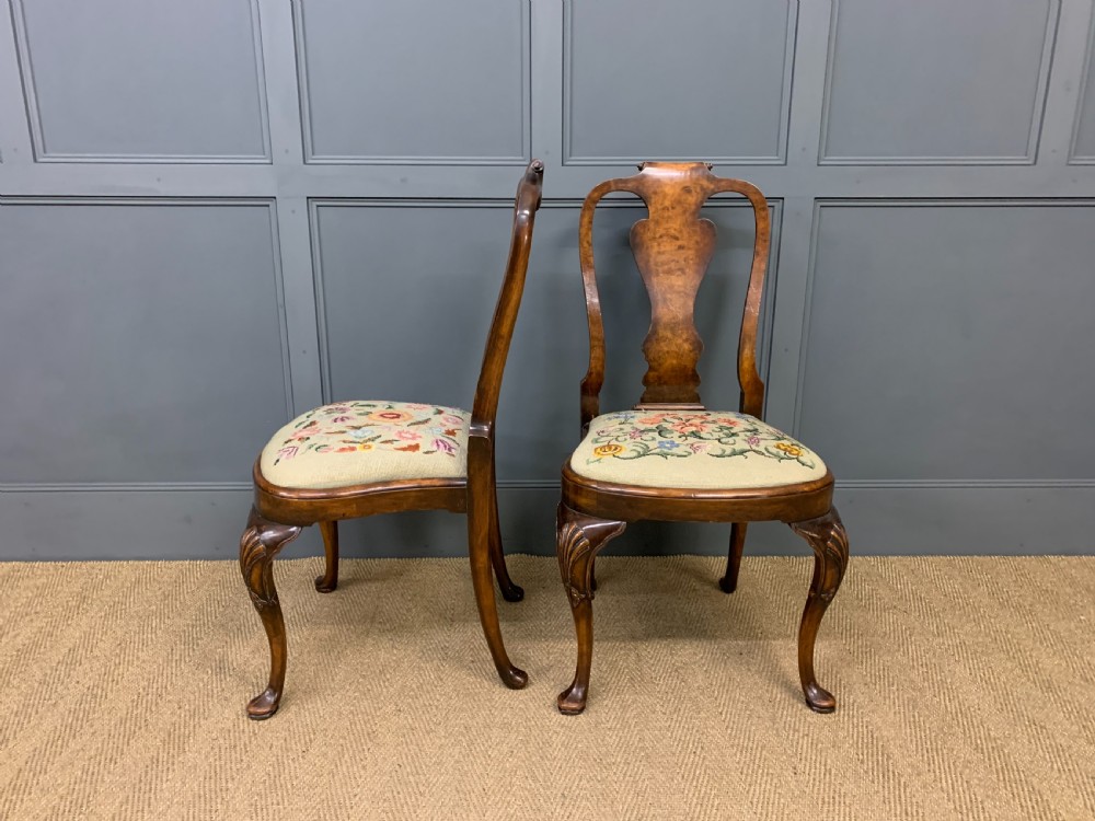 Pair of Burr Walnut Chairs View III