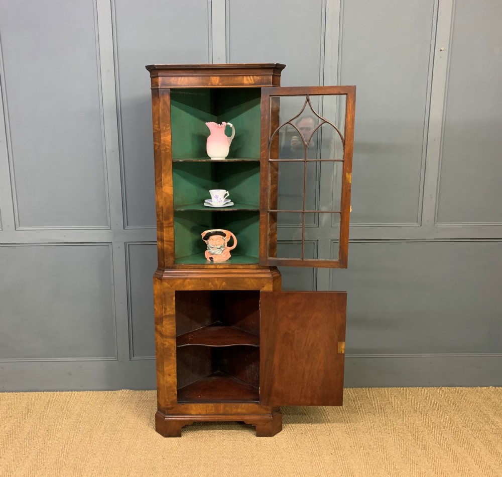 Burr Walnut Corner Cabinet View VII