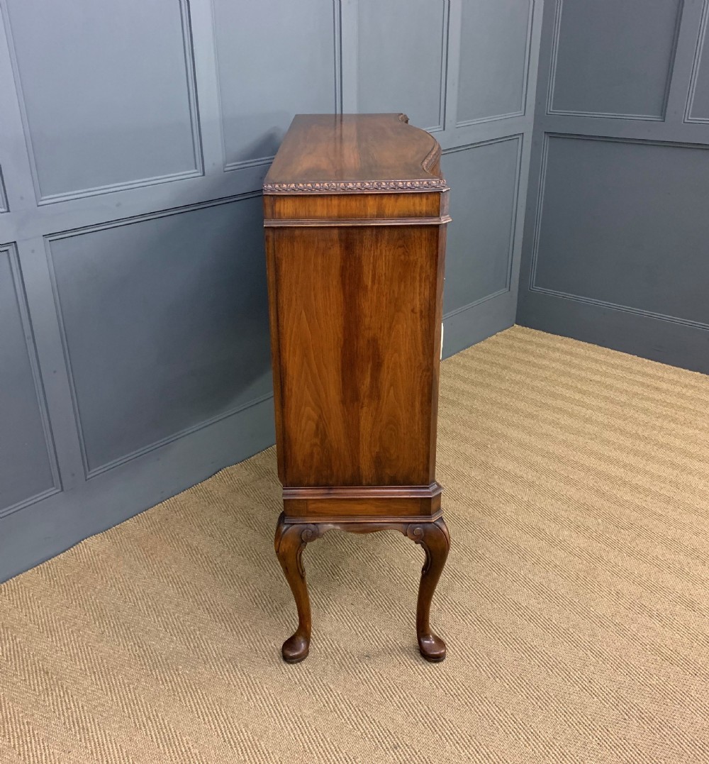 Serpentine Fronted Burr Walnut Cupboard View VIII