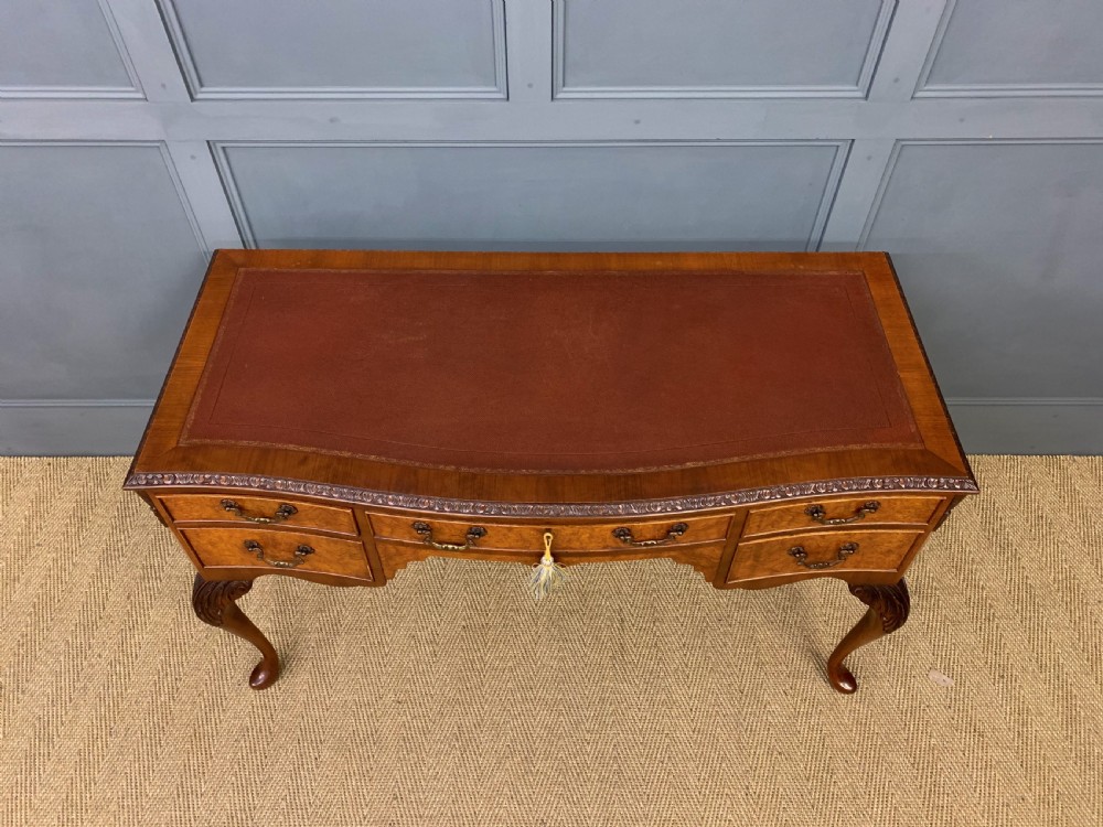 Burr Walnut Writing Desk View II