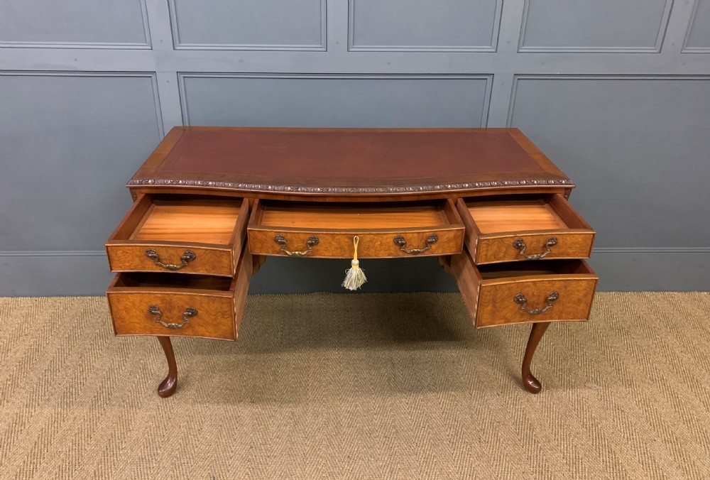 Burr Walnut Writing Desk View III