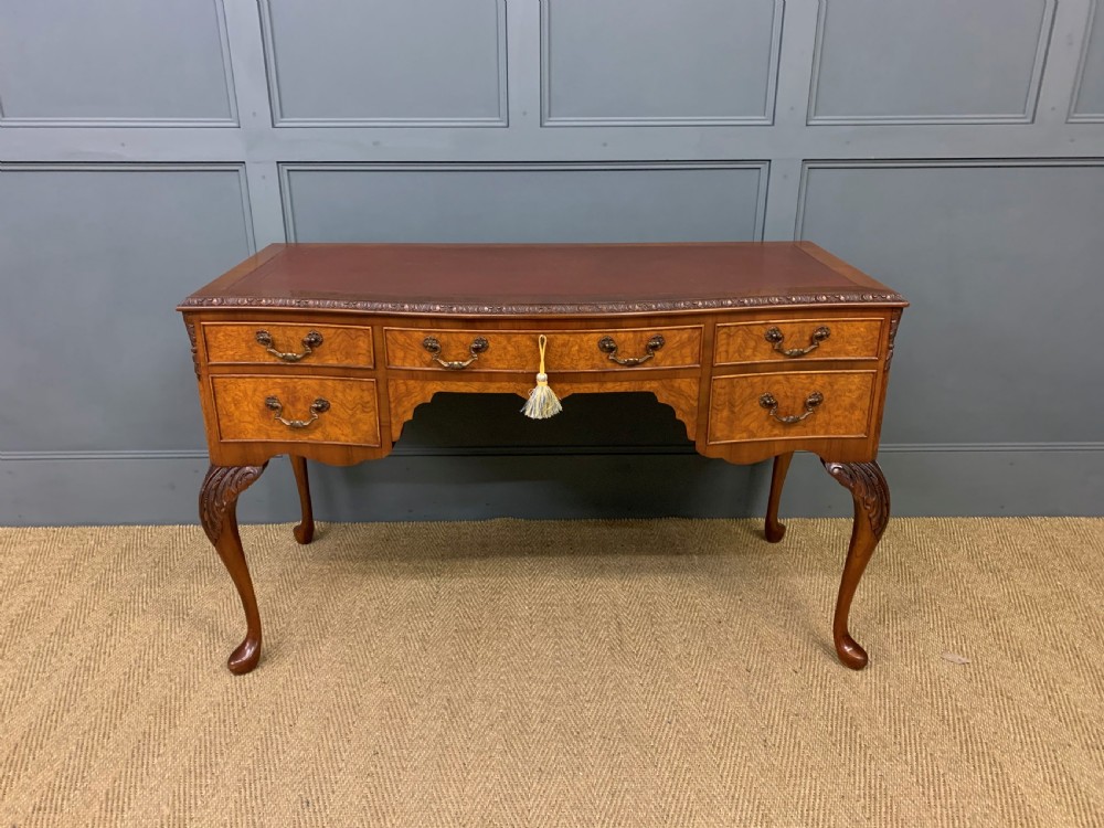 Burr Walnut Writing Desk View VI