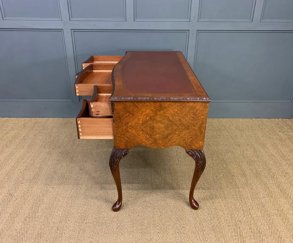 Burr Walnut Writing Desk View XVII