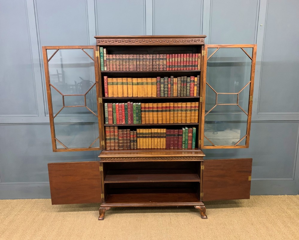 Burr Walnut Bookcase by Jas Shoolbred View II