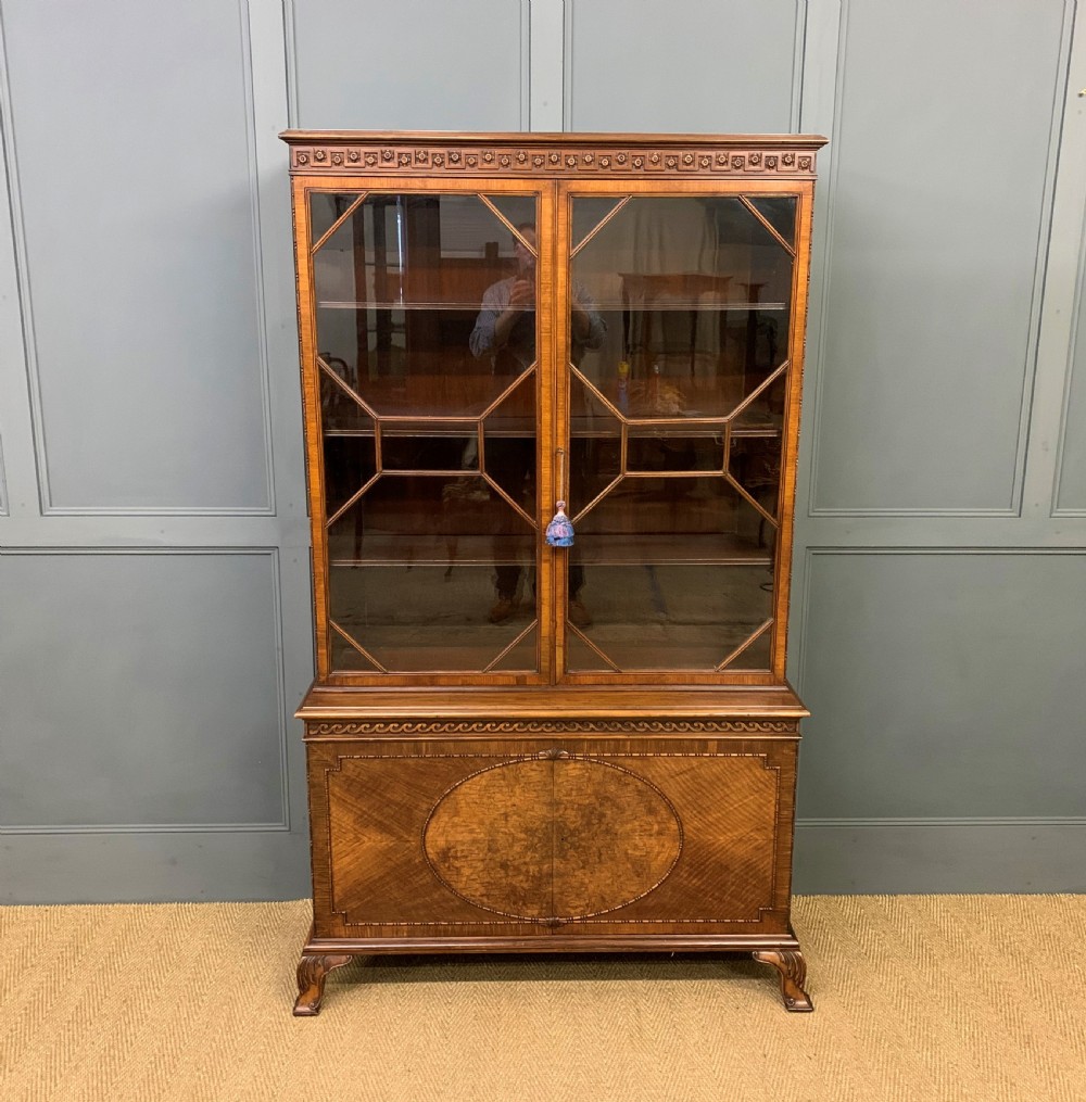 Burr Walnut Bookcase by Jas Shoolbred View VI