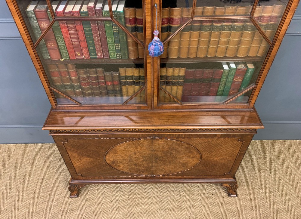 Burr Walnut Bookcase by Jas Shoolbred View X