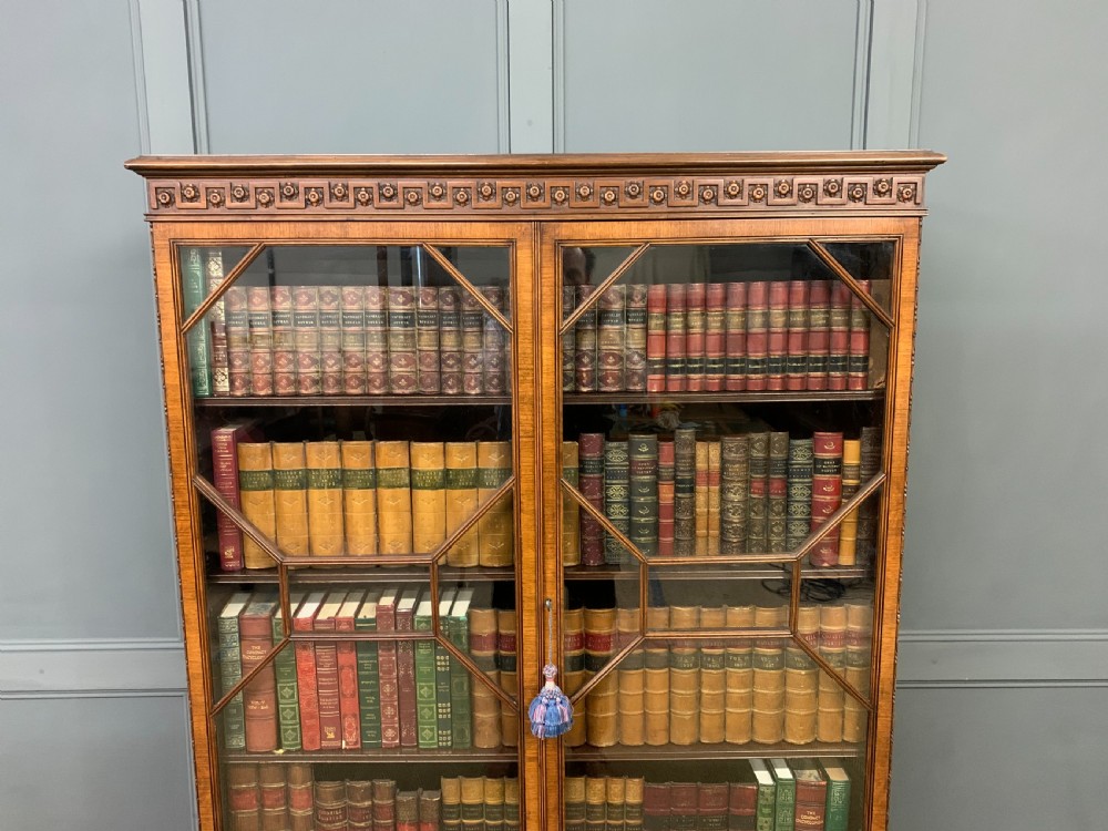 Burr Walnut Bookcase by Jas Shoolbred View XI
