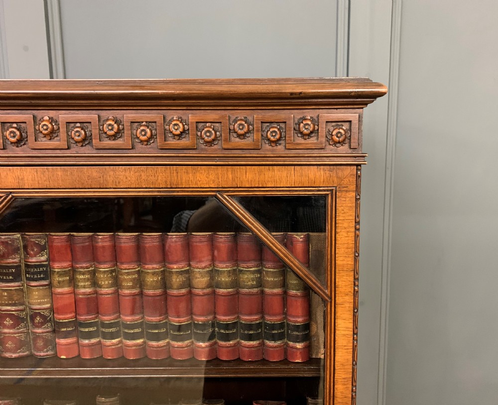 Burr Walnut Bookcase by Jas Shoolbred View XII