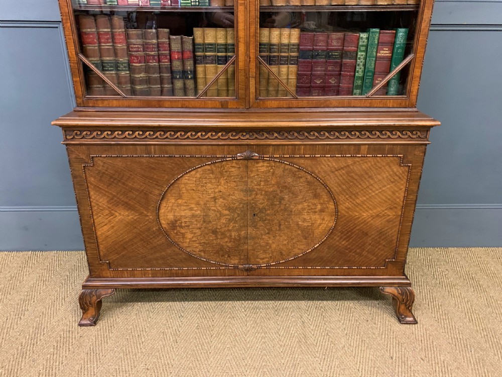 Burr Walnut Bookcase by Jas Shoolbred View XIII
