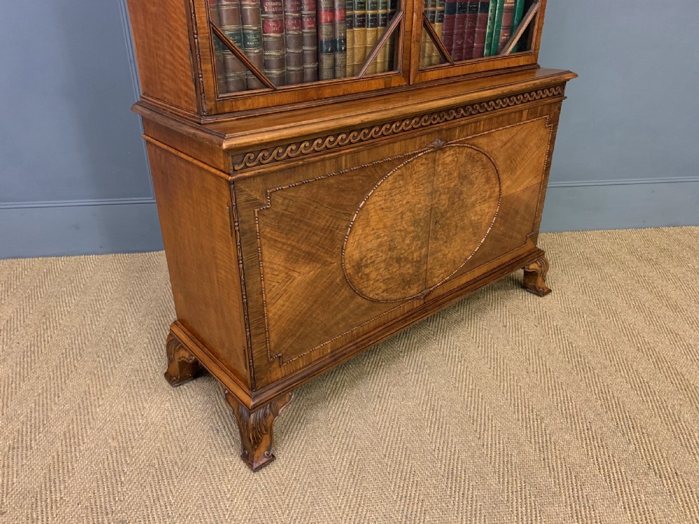 Burr Walnut Bookcase by Jas Shoolbred View XIV