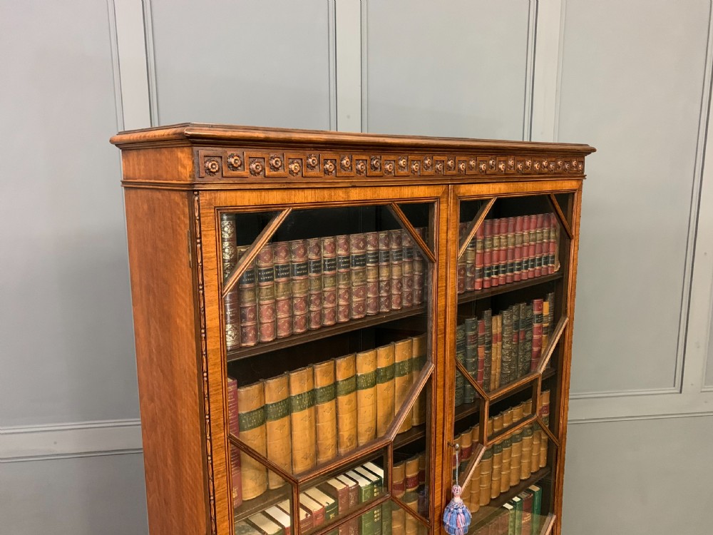 Burr Walnut Bookcase by Jas Shoolbred View XV