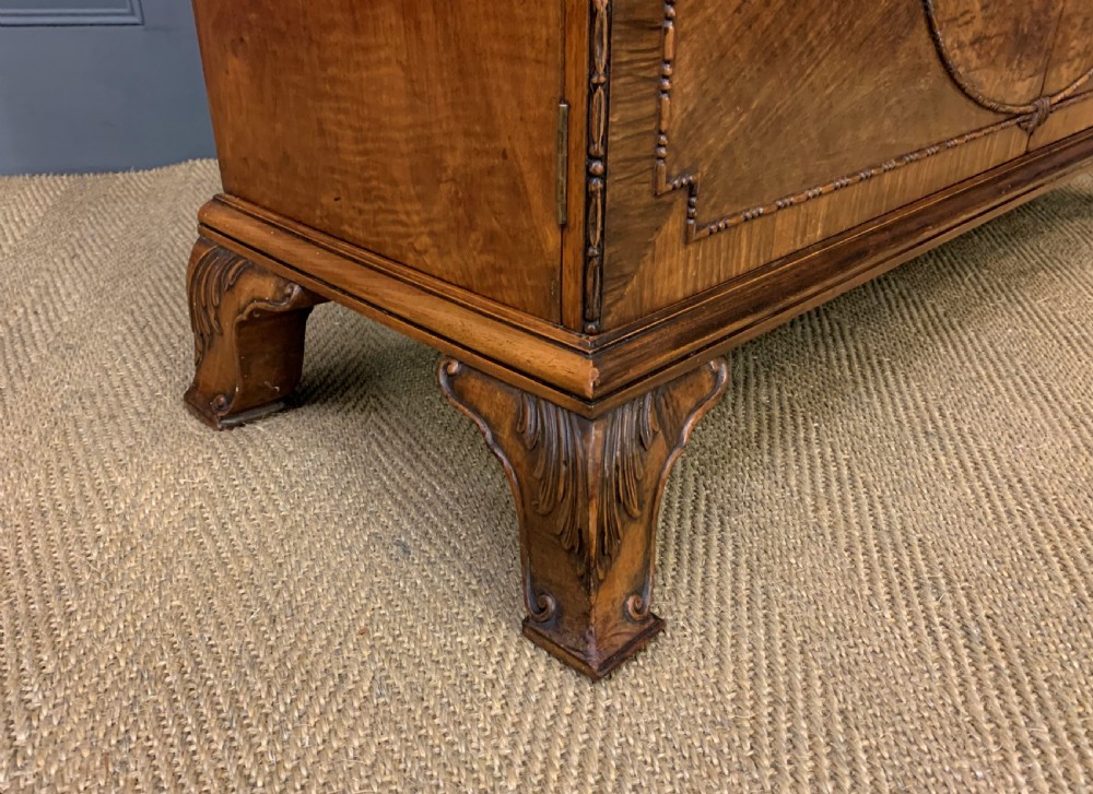 Burr Walnut Bookcase by Jas Shoolbred View XVI
