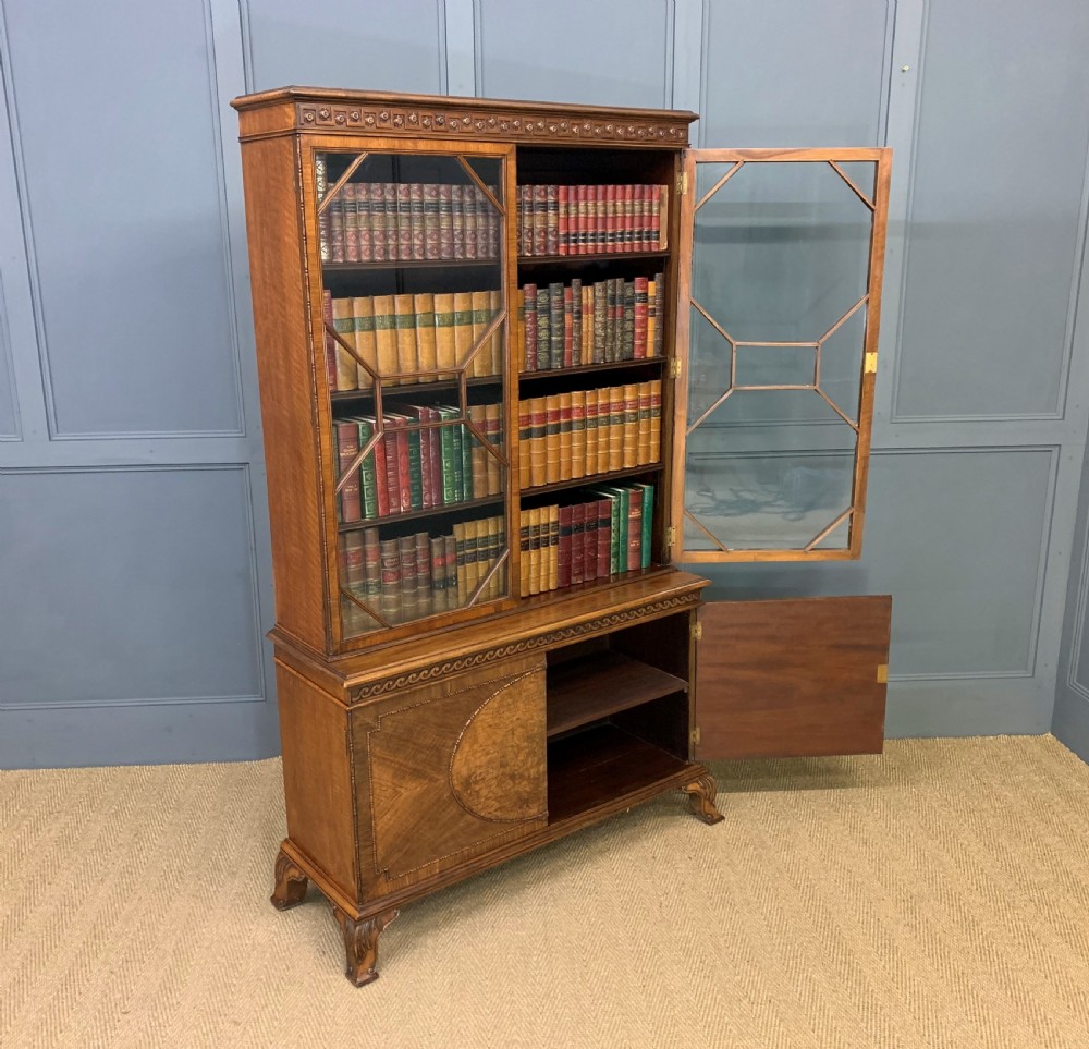 Burr Walnut Bookcase by Jas Shoolbred View XVIII