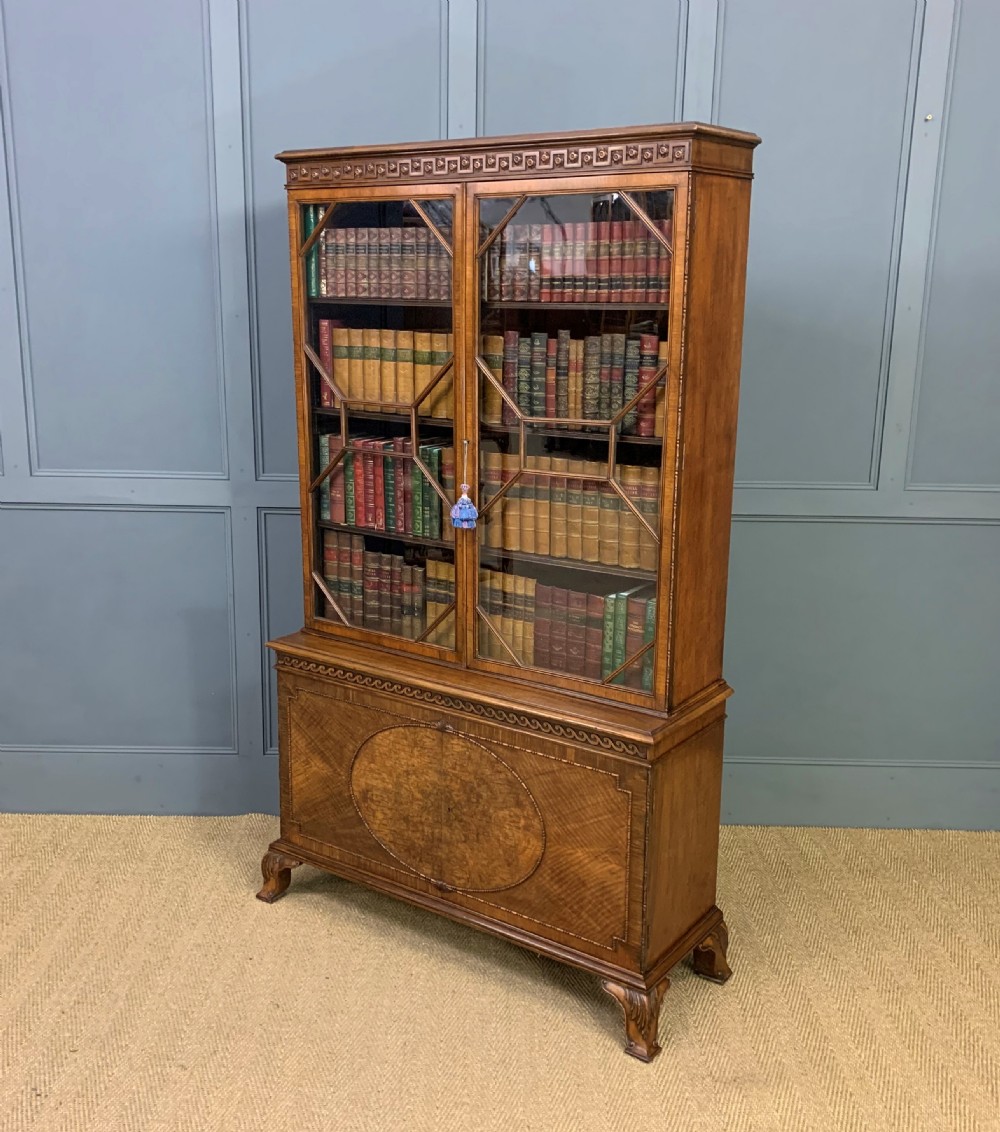 Burr Walnut Bookcase by Jas Shoolbred View XIX