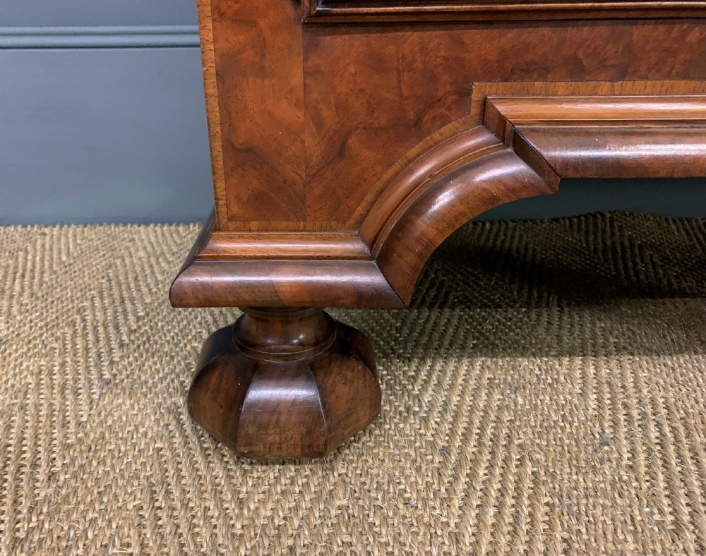 Burr Walnut Break Front Bookcase View IX