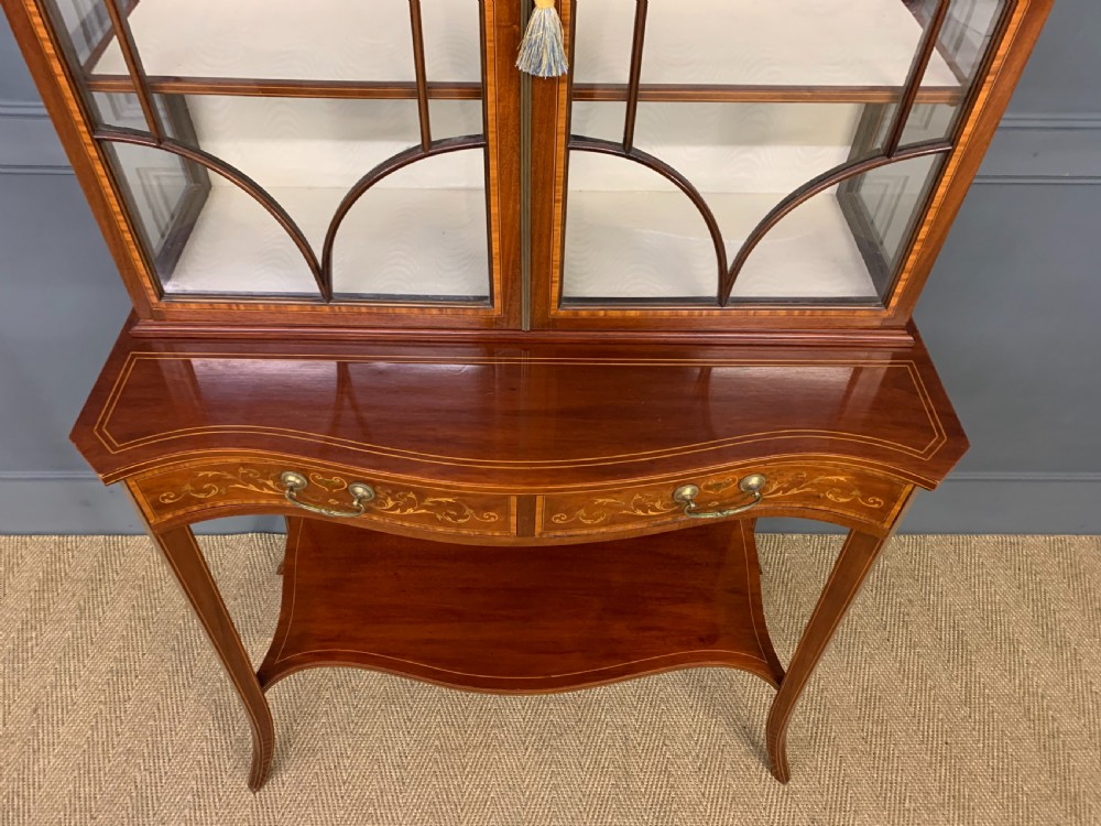Edwards and Roberts Inlaid Mahogany Display Cabinet View III