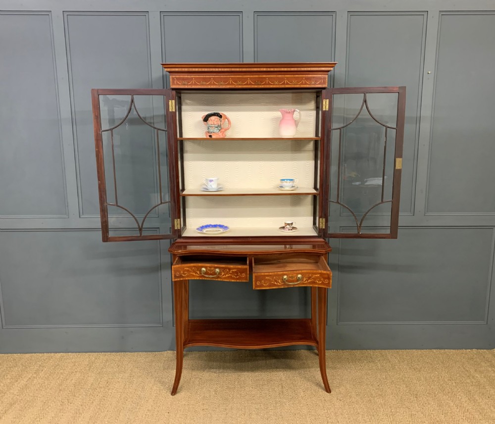 Edwards and Roberts Inlaid Mahogany Display Cabinet View IV